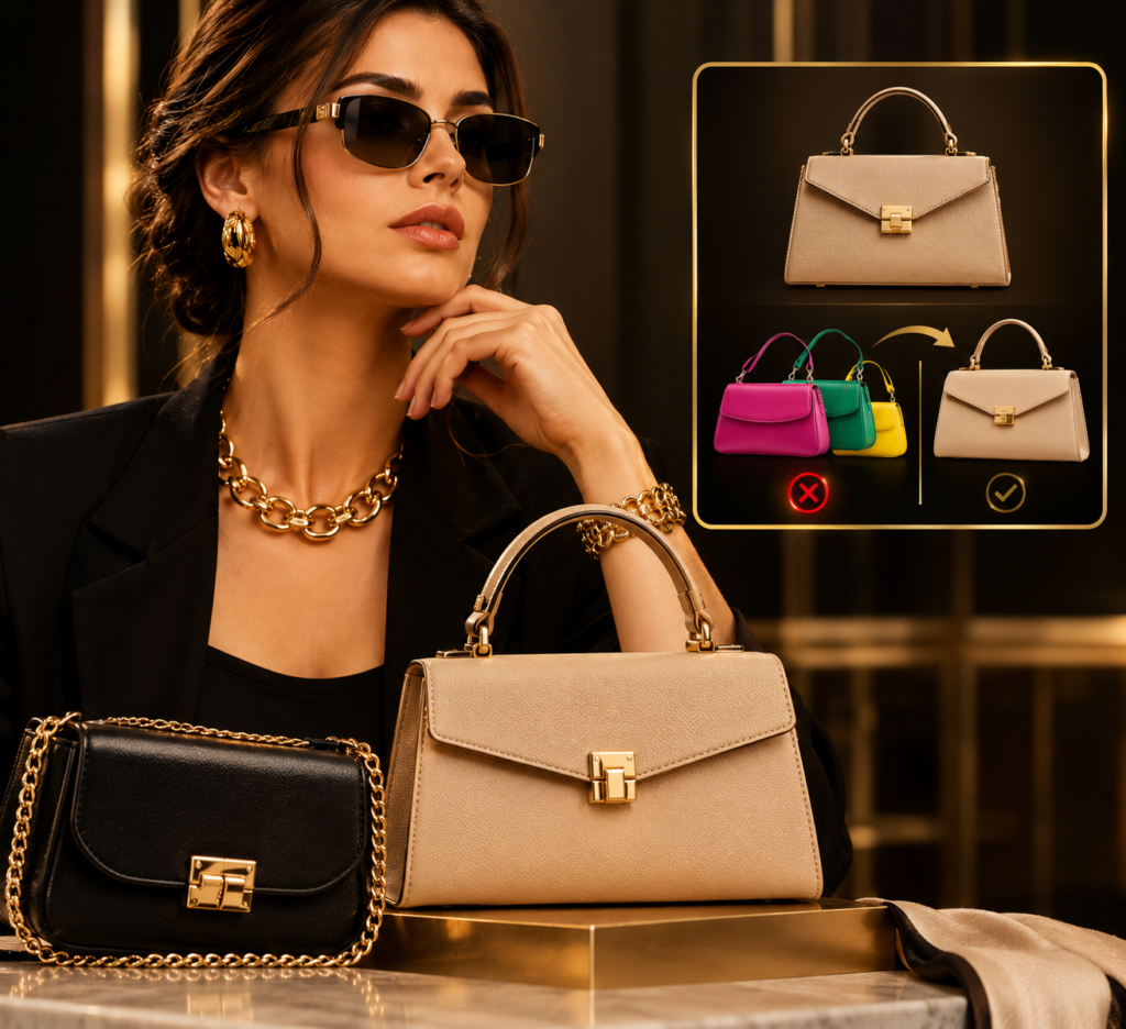 A single well-made bag in a neutral color will outlast several trend-driven bags in bright colors.