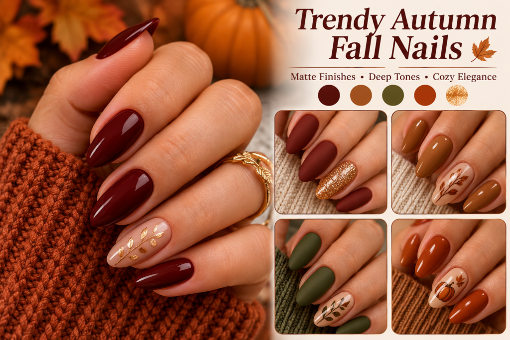 Trendy Autumn Fall Nails style 2026