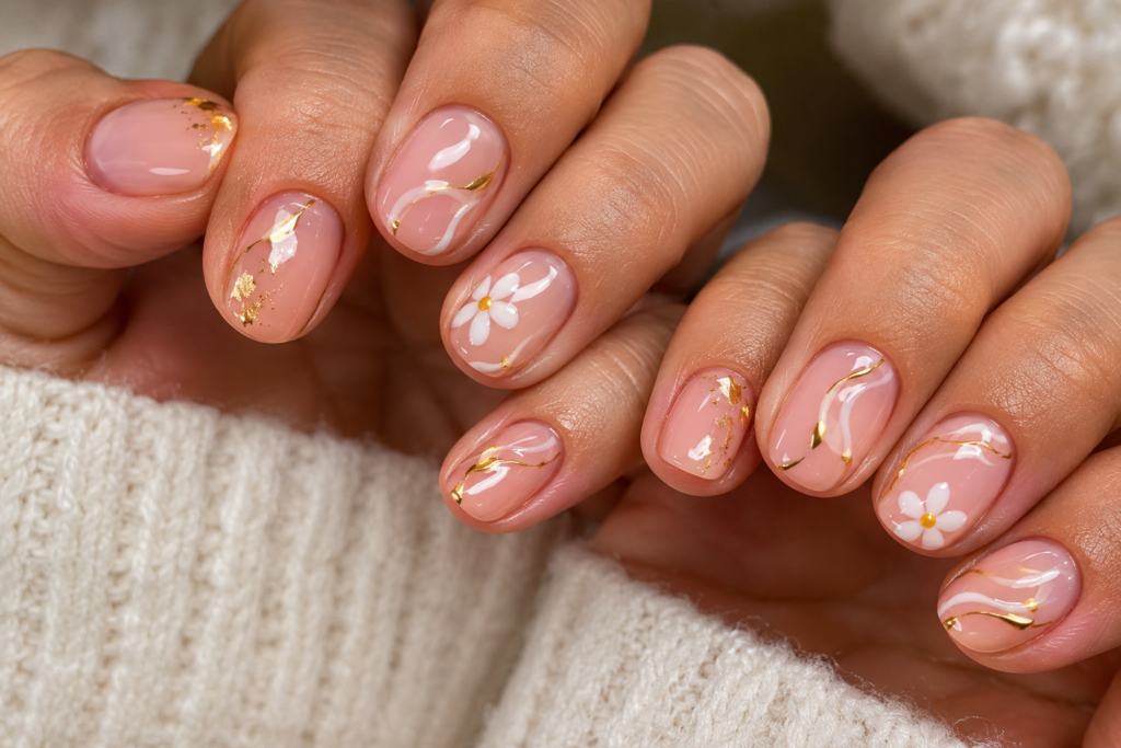 Trendy Short Gel Nail Design