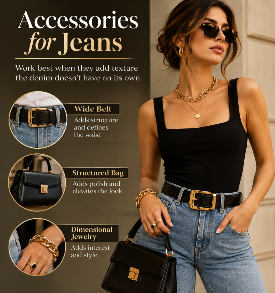 trendy accessories for jeans