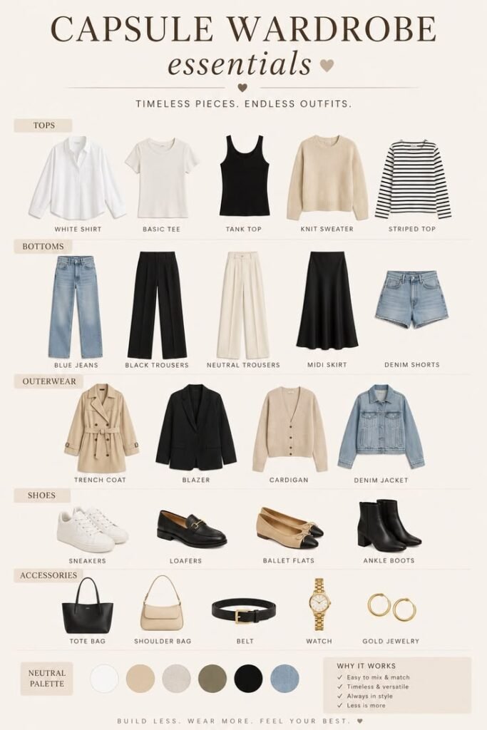 capsule wardrobe essentials every women needs