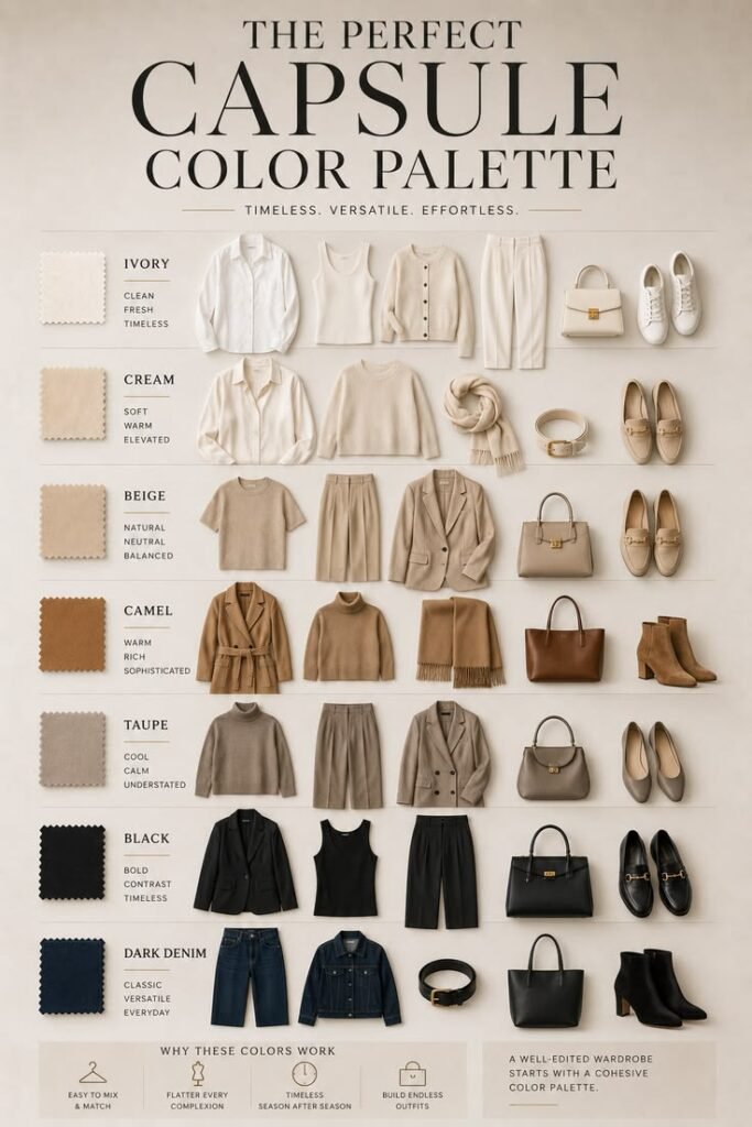 minimal wardrobe color palette 