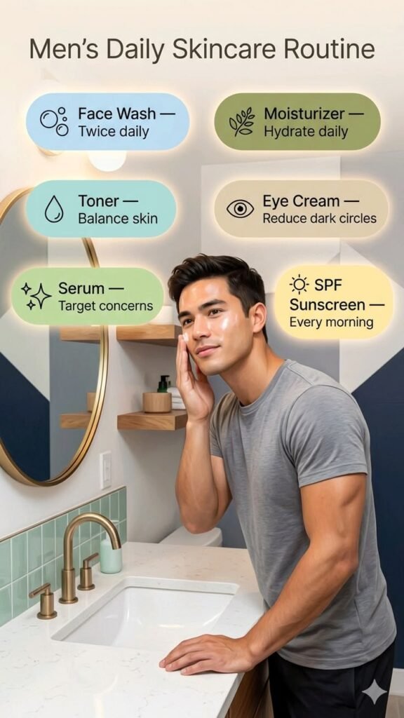 men daily skin care routine