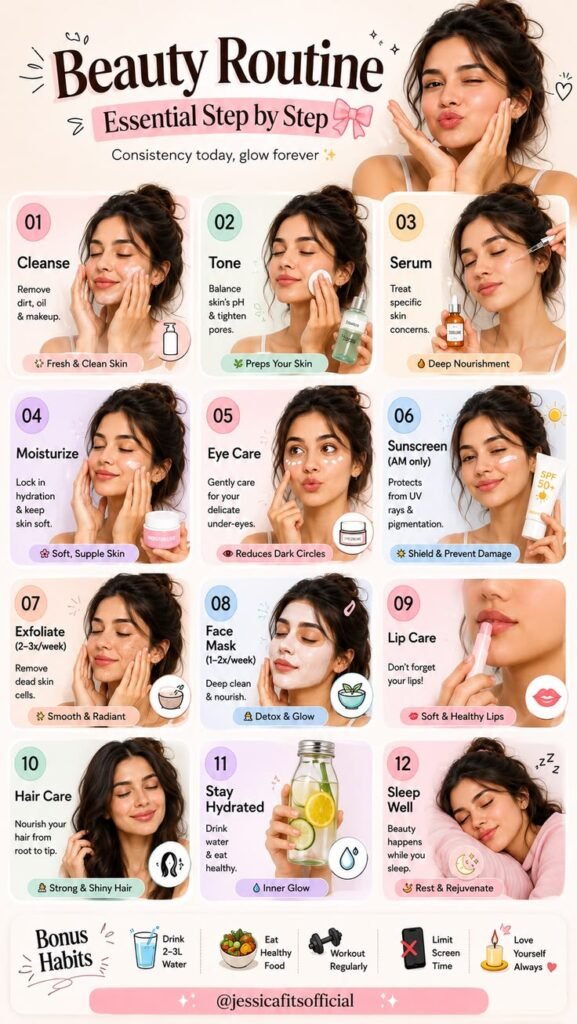Skincare Steps essentials for skin care routine