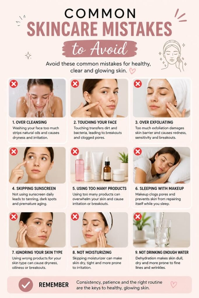 mistakes to avoid in your daily skincare routine