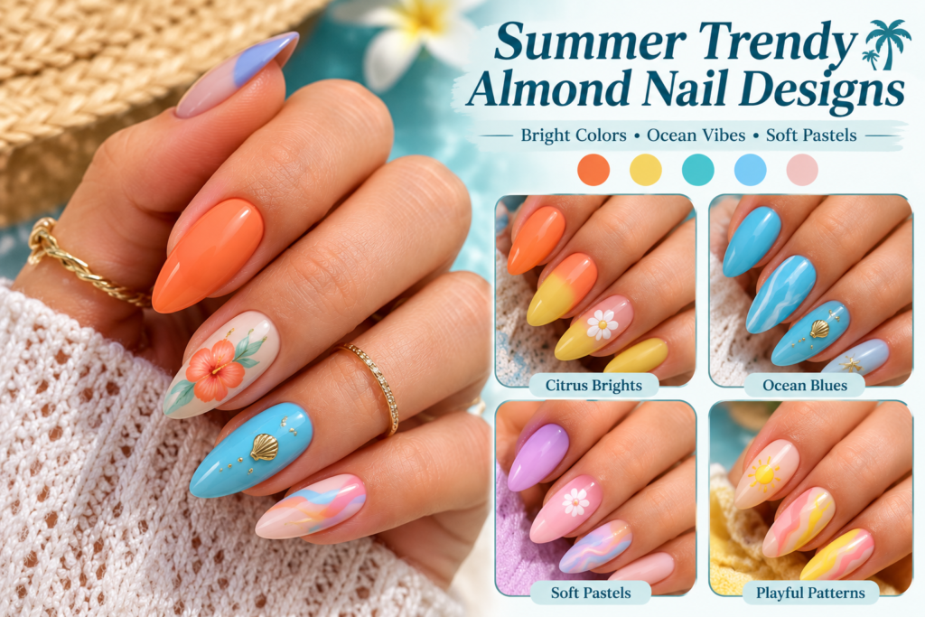 Summer Trendy Almond Nail Designs