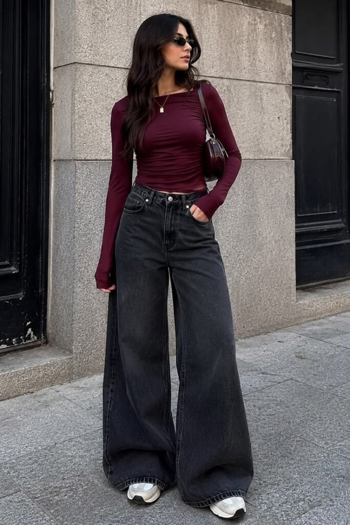 sweater and jeans :Baggy and Skinny Jean Pairings