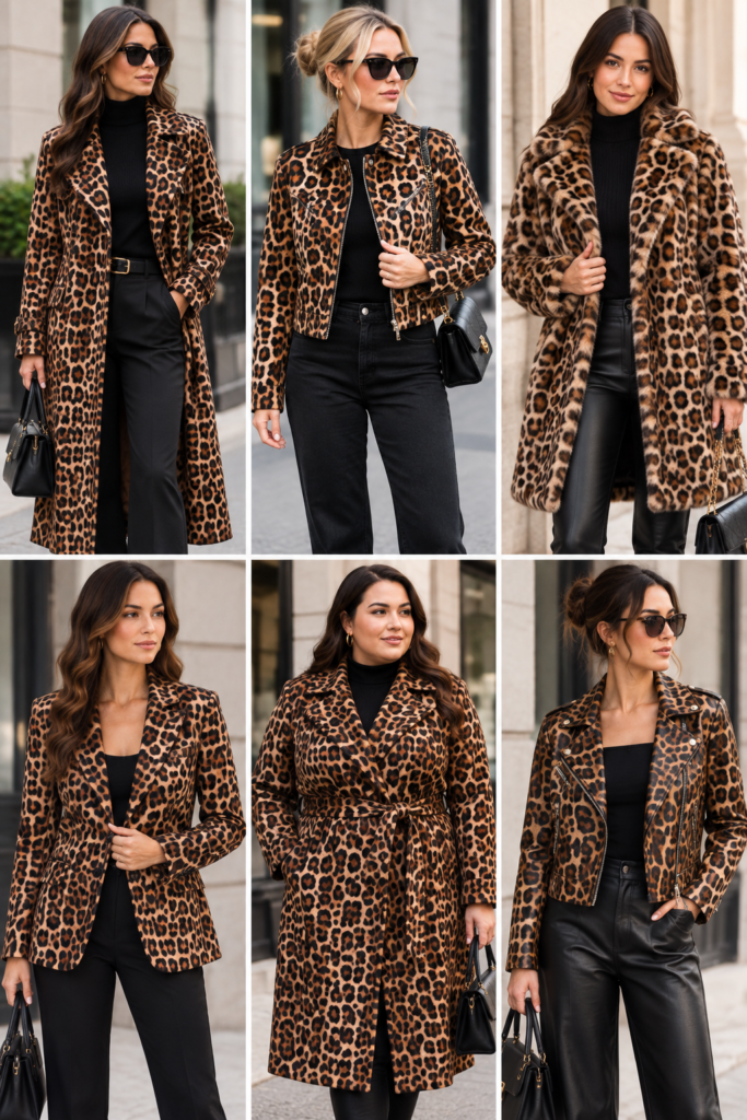 leoperd print outfit :Leopard Print Coats and Jackets