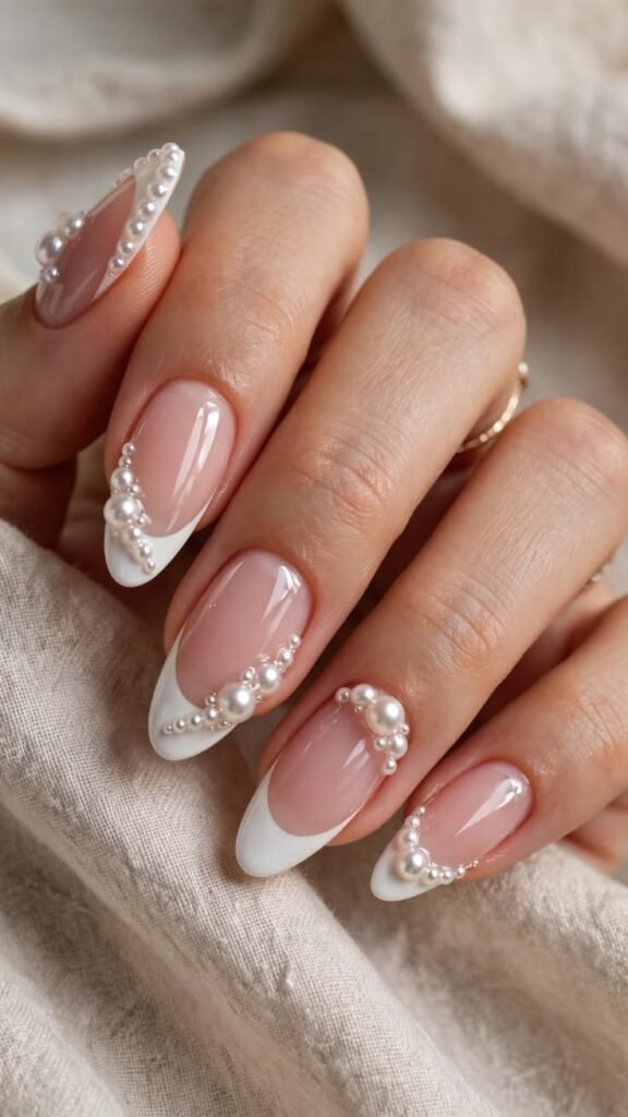Pearl and 3D Embellished French