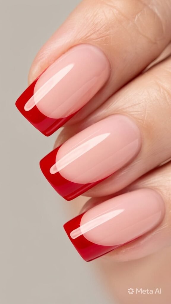 Red French Tips