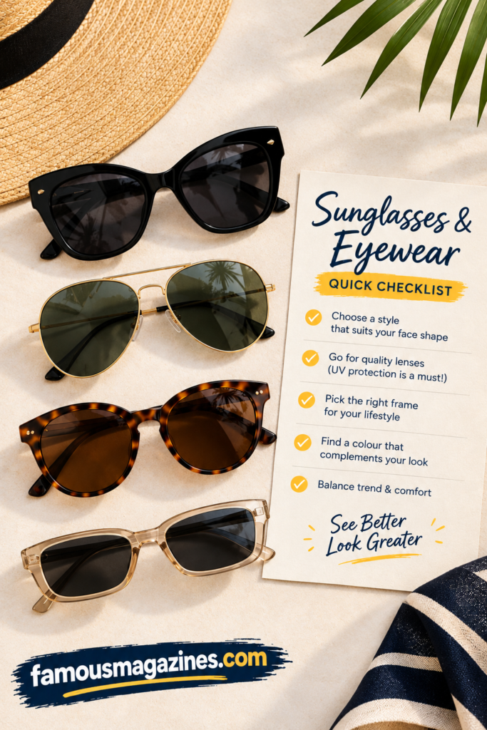 sunglasses & eyewear checklist 